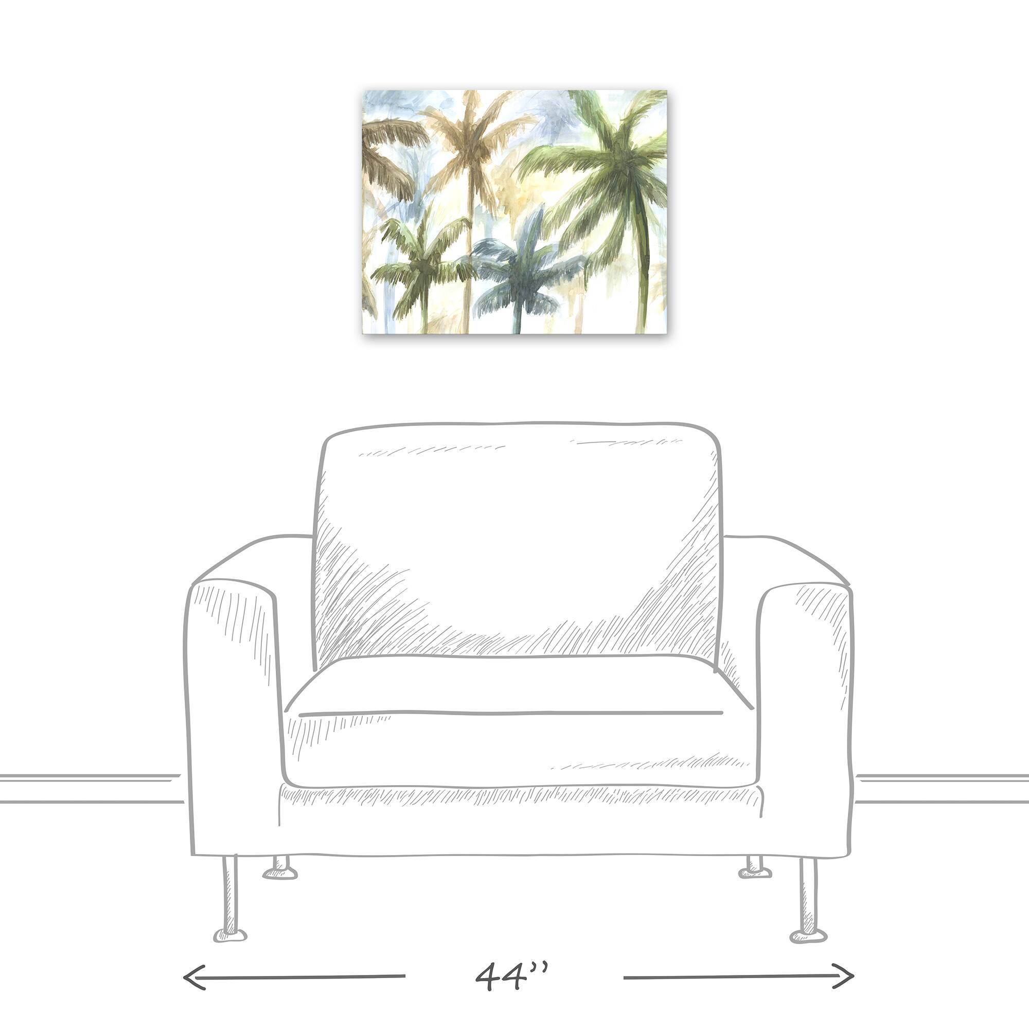 Sunrise Palm Trees Canvas Wall Art